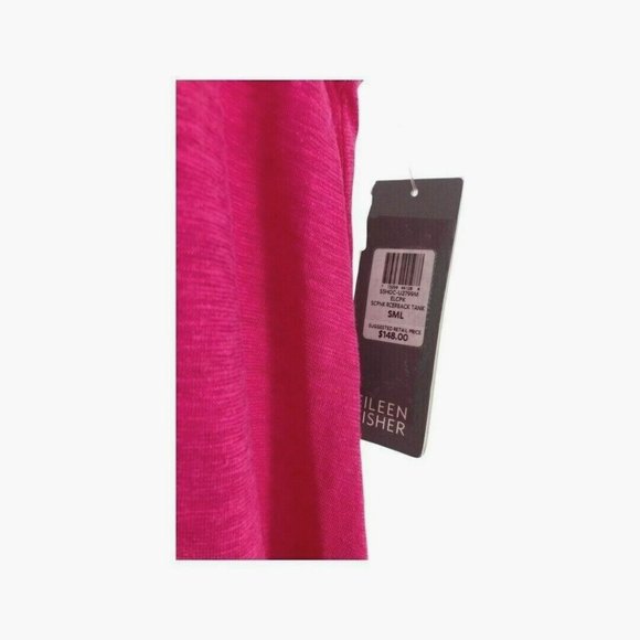 NEW Eileen Fisher Tank Top Sz Small Scoop Neck Racerback Swing Tunic Pink - Picture 3 of 6